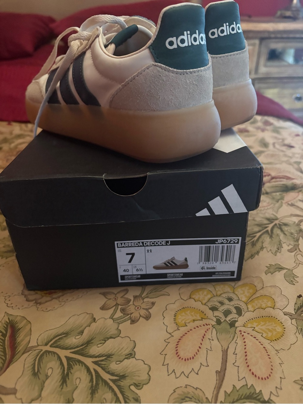 adidas Women's Cream & Green Low-Top Sneakers